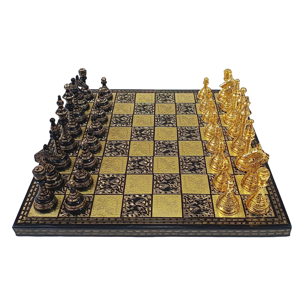 Classic Brass Chess Set Soviet Edition
