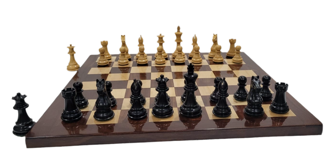 Limited Edition Anjan and Ebony Royal Chessmen Luxury Professional Chess Set