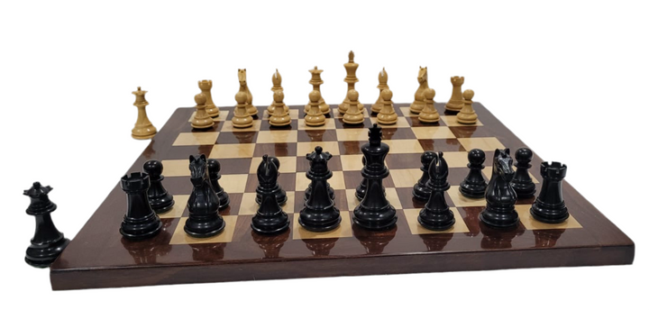 Limited Edition Anjan and Ebony Royal Chessmen Luxury Professional Chess Set