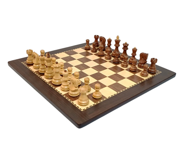 Russian Zagreb Wooden Chess Set - Brown and Beige MDF Wood Chess Board
