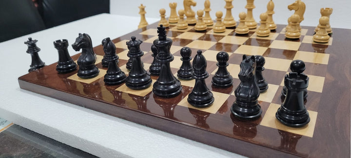 Limited Edition Anjan and Ebony Royal Chessmen Luxury Professional Chess Set
