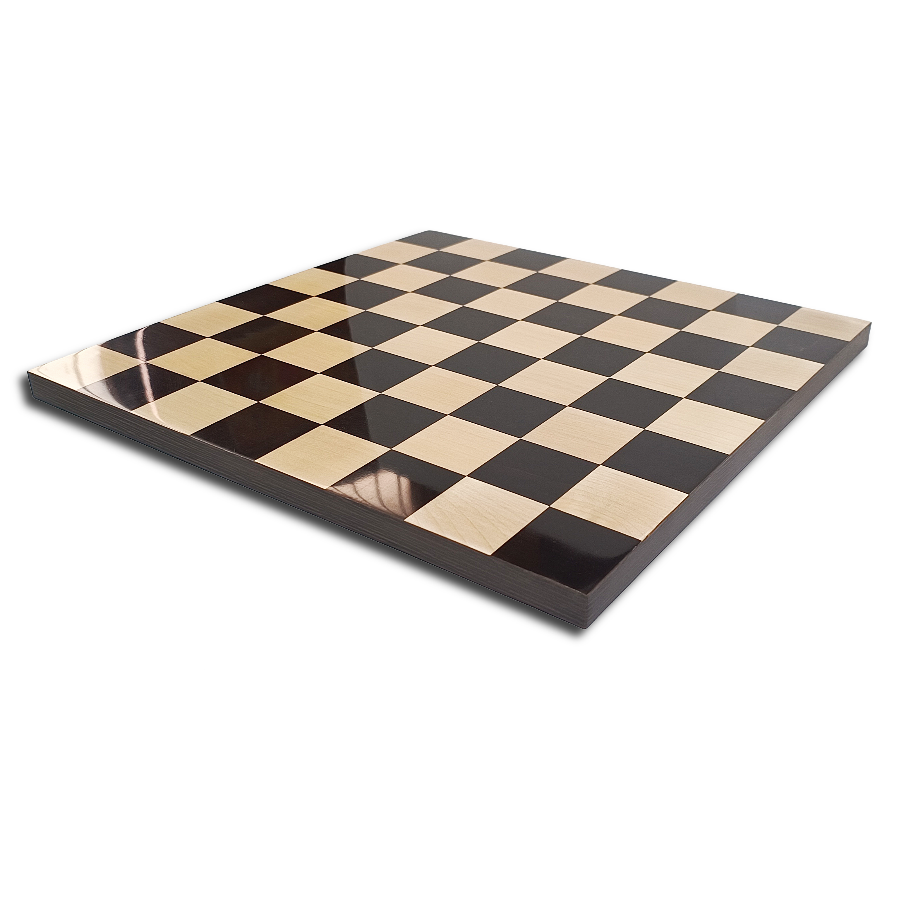 16″ Ebony & Maple Luxury Chess Board – 50mm Squares (2″ Squares) My Chess Sets