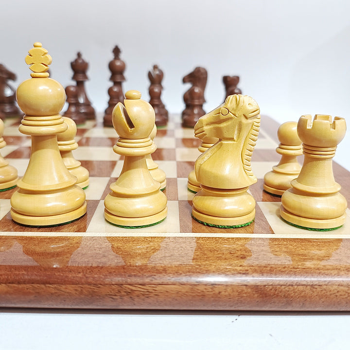 3.4” Taj Mahal Staunton Chess Set - Acacia & Boxwood My Chess Sets