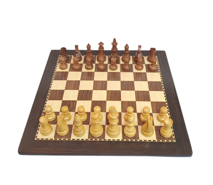 Classic Tournament Chess Set with MDF Chess Board - Brown & Beige