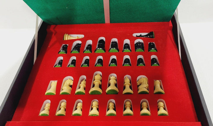 Limited Edition Anjan and Ebony Royal Chessmen Luxury Professional Chess Set
