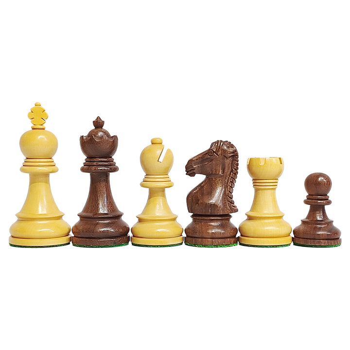 3.4” Taj Mahal Staunton Chess Pieces - Acacia & Boxwood - My Chess Sets