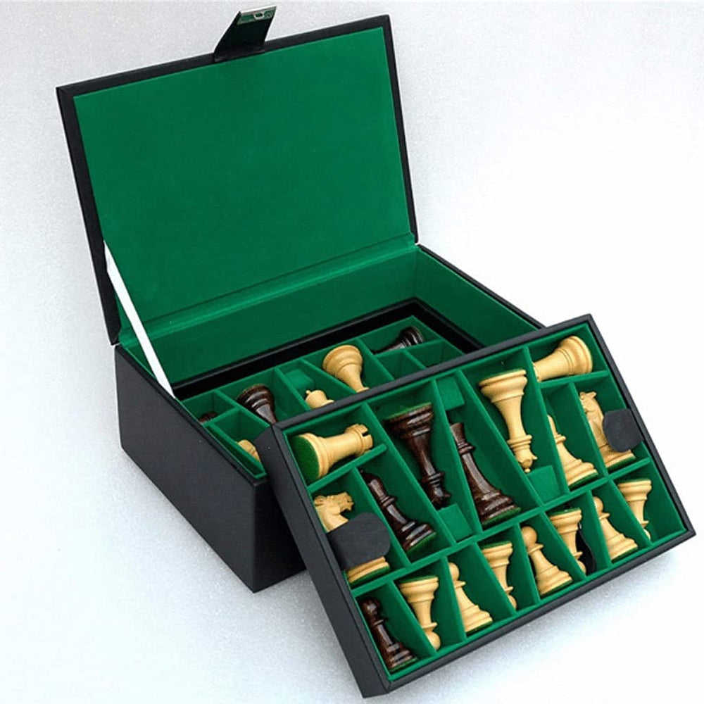 Leatherette Chess Storage Box - Dual Tray Design My Chess Sets