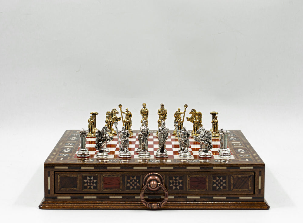 Roman’s Era Themed Luxury Chess Set With Storage Units (3 pieces options)My Chess Sets