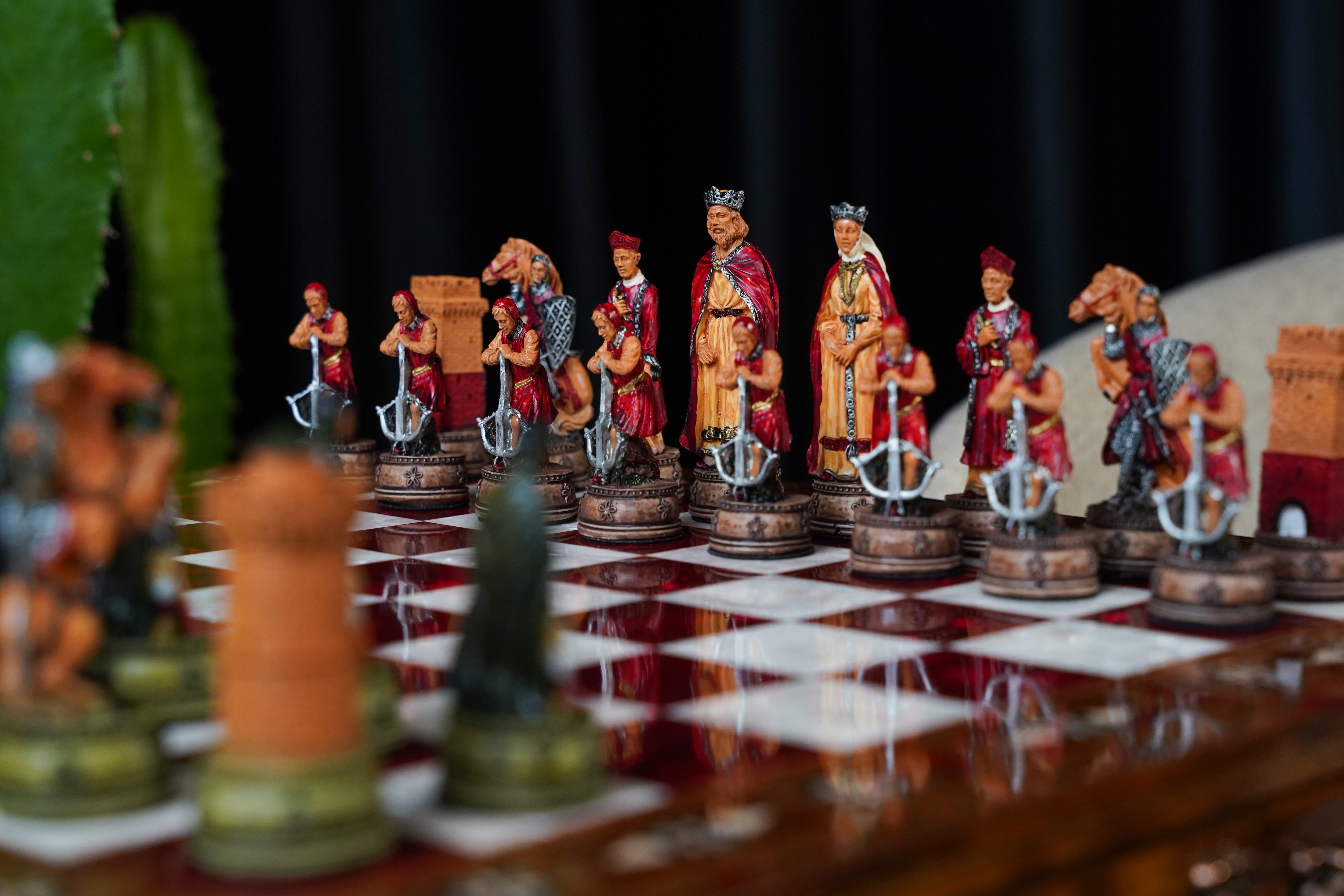 Luxury Wooden Camelot Army Themed Chess Set With Storage Units - My Chess Sets