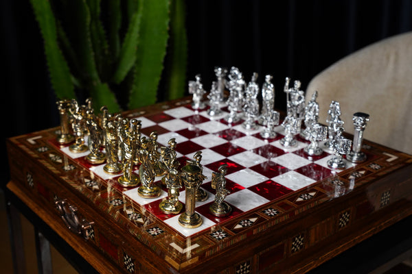 Roman Soldiers Themed Army Luxury Chess Set With Storage Units