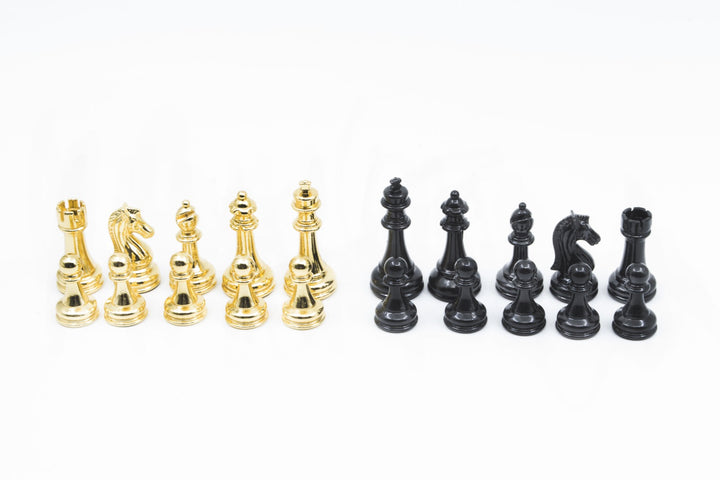 Black And Gold Luxurious Metal Chess Pieces