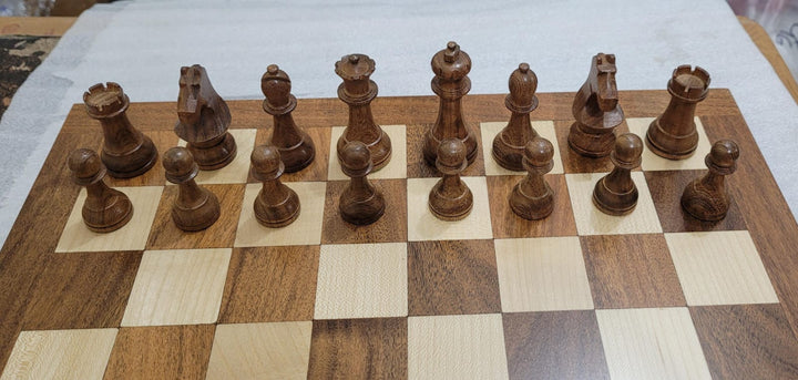 Special Edition Artist's Crafted Vintage Staunton Chess Set (BROWN)