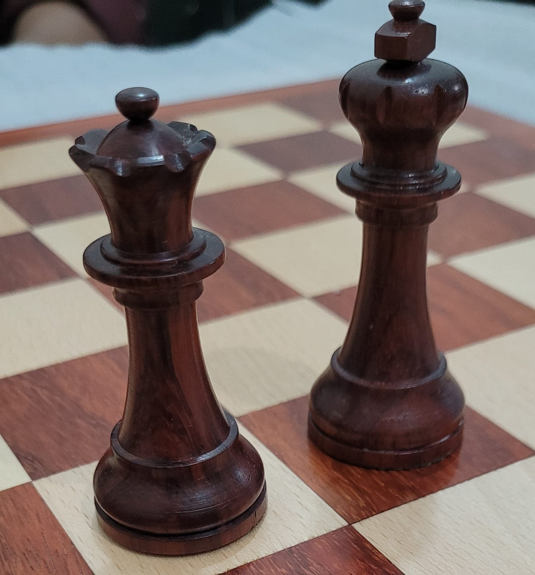 Special Edition Artist's Crafted Vintage Staunton Chess Set (RED BROWN)