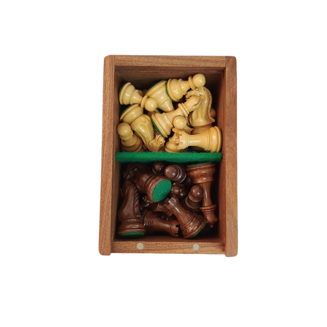 Acacia Wood Luxurious Chess Storage Box